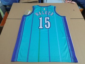 NBA Kemba Walker 15 Teal Charlotte Hornets Icon Edition Maillot